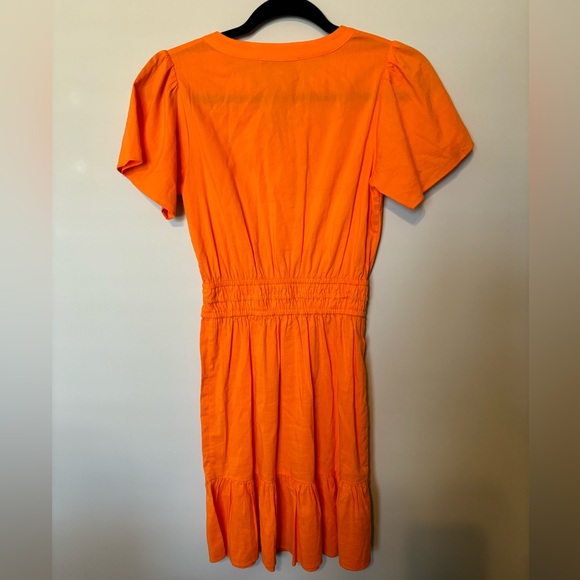 LOFT Petite Smocked Tie Waist Flounce Dress - Picture 5 of 7